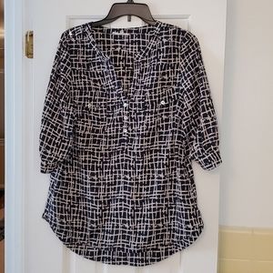 41 Hawthorne navy blouse, large